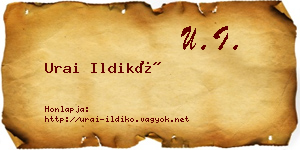 Urai Ildikó névjegykártya