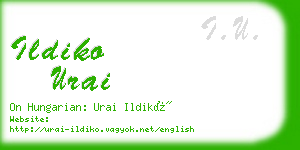 ildiko urai business card